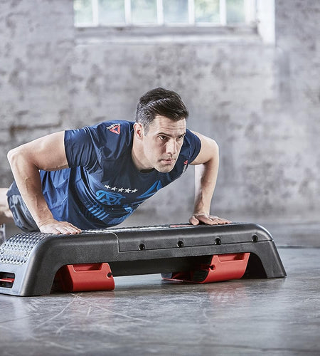 Fitness Multipurpose Adjustable Aerobic and Strength Training Workout Deck with Incline and Decline Bench Configurations