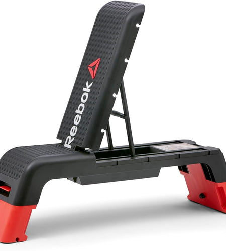 Fitness Multipurpose Adjustable Aerobic and Strength Training Workout Deck with Incline and Decline Bench Configurations