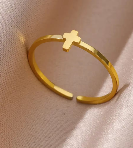 Stainless Steel Rings for Women Aesthetic Heart Gold Color Wedding Ring Vintage Waterproof Wedding Jewelry Prom Accessories Gift