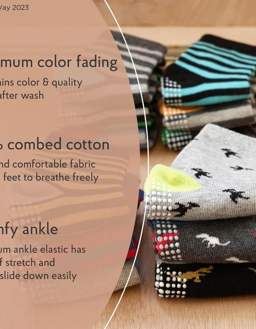 Load image into Gallery viewer, Baby Non Slip Socks Toddler Socks with Grips Ankle for Infants Kids Little Girls Boys
