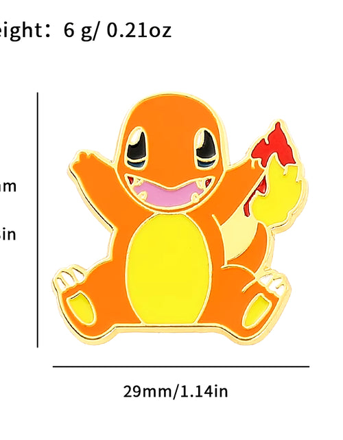 Load image into Gallery viewer, Anime Brooch Pins for Backpack Brooch Pokeball Gengar Meowth Pikachu Squirtle Cute Enamel Pin Kids Gift Accessories
