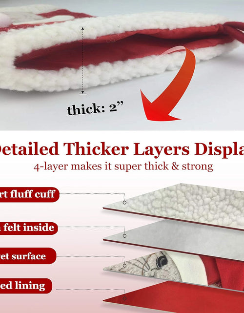 Load image into Gallery viewer, 20&#39;&#39; Cute Cat Christmas Stockings Embroidered Xmas Socks Holiday Party Pet Theme Gift for Kitty
