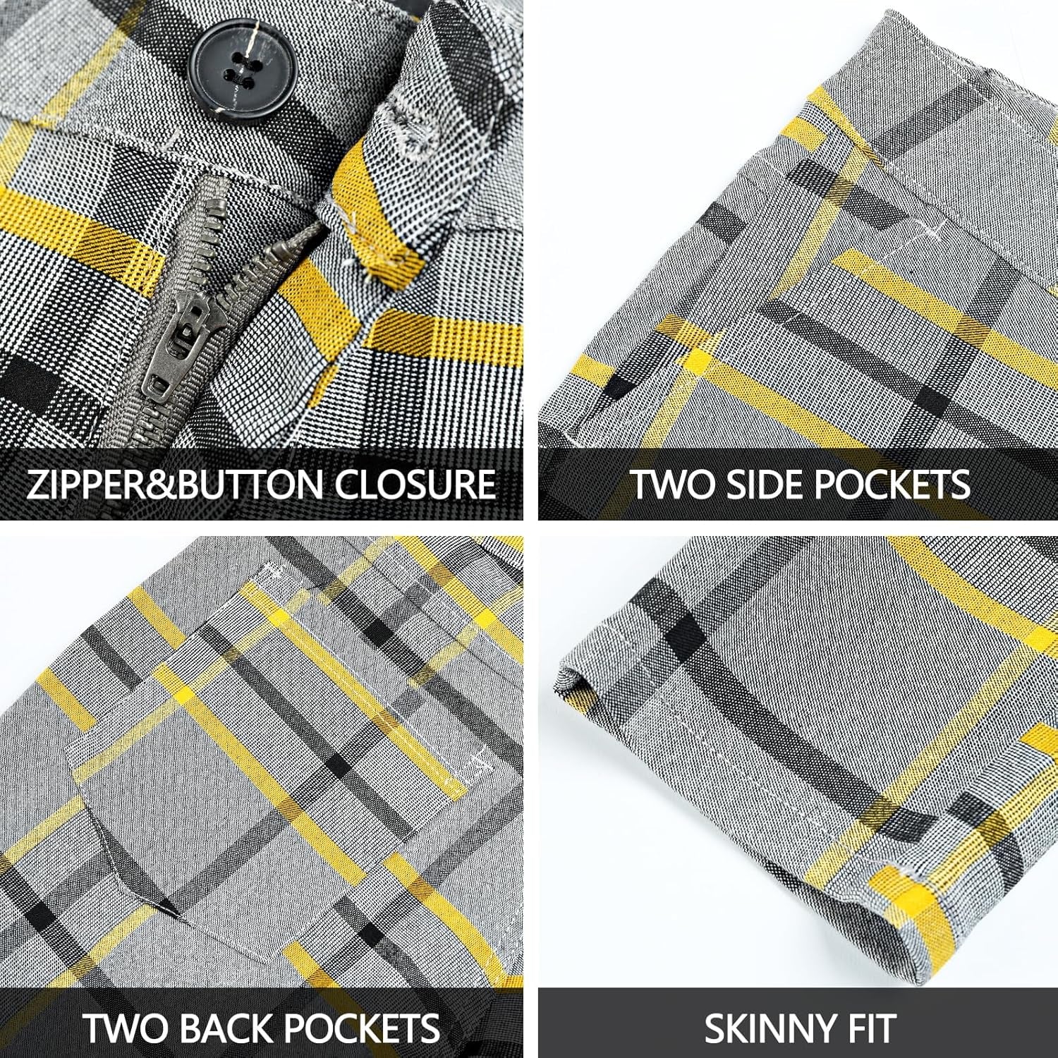 Mens Casual Pants Slim Fit Stretch Pants for Men