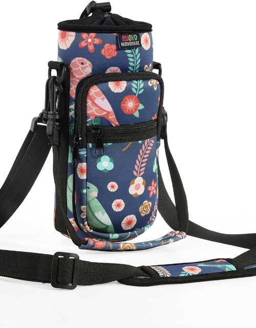 Load image into Gallery viewer, Water Bottle Carrier Bag, Bottle Pouch Holder, Adjustable Shoulder Hand Strap 2 Pocket Sling Neoprene Sleeve Sports Water Bottle Accessories for Men Women Kids Hiking Travelling Camping
