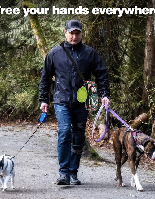 Load image into Gallery viewer, Water Bottle Carrier Bag, Bottle Pouch Holder, Adjustable Shoulder Hand Strap 2 Pocket Sling Neoprene Sleeve Sports Water Bottle Accessories for Men Women Kids Hiking Travelling Camping
