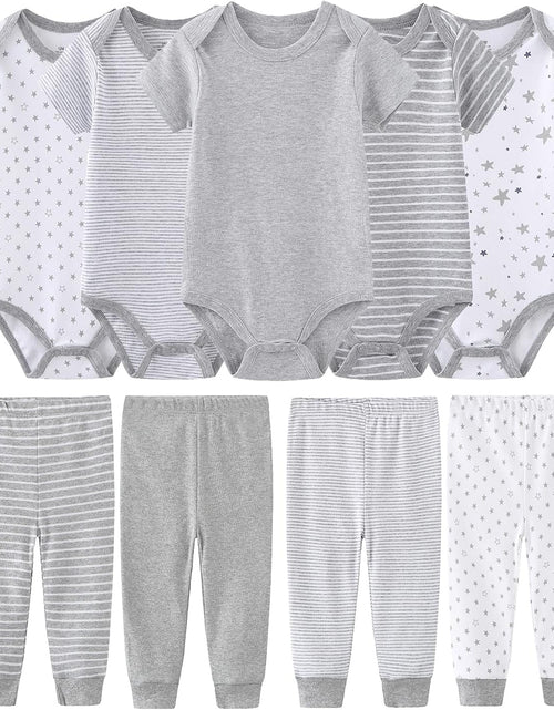 Load image into Gallery viewer, Newborn Baby Clothes Set Onesies Short Sleeve Baby Boy Pants Baby Girl Bodysuits Baby Layette Sets
