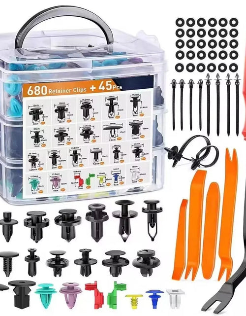 Load image into Gallery viewer, 800Pcs-100Pcs Car Fastener Clip Kit Fender Rivet Plastic Clips Auto Body Push Retainer Pin Rivet Bumper Door Trim Panel Repair
