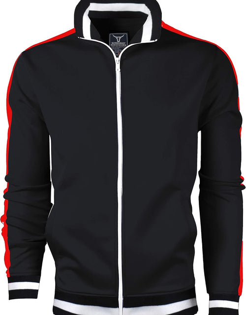 Load image into Gallery viewer, Mens Urban Hip Hop Premium Track Jacket - Slim Fit Side Taping Sportswear Urbanwear Streetwear Top
