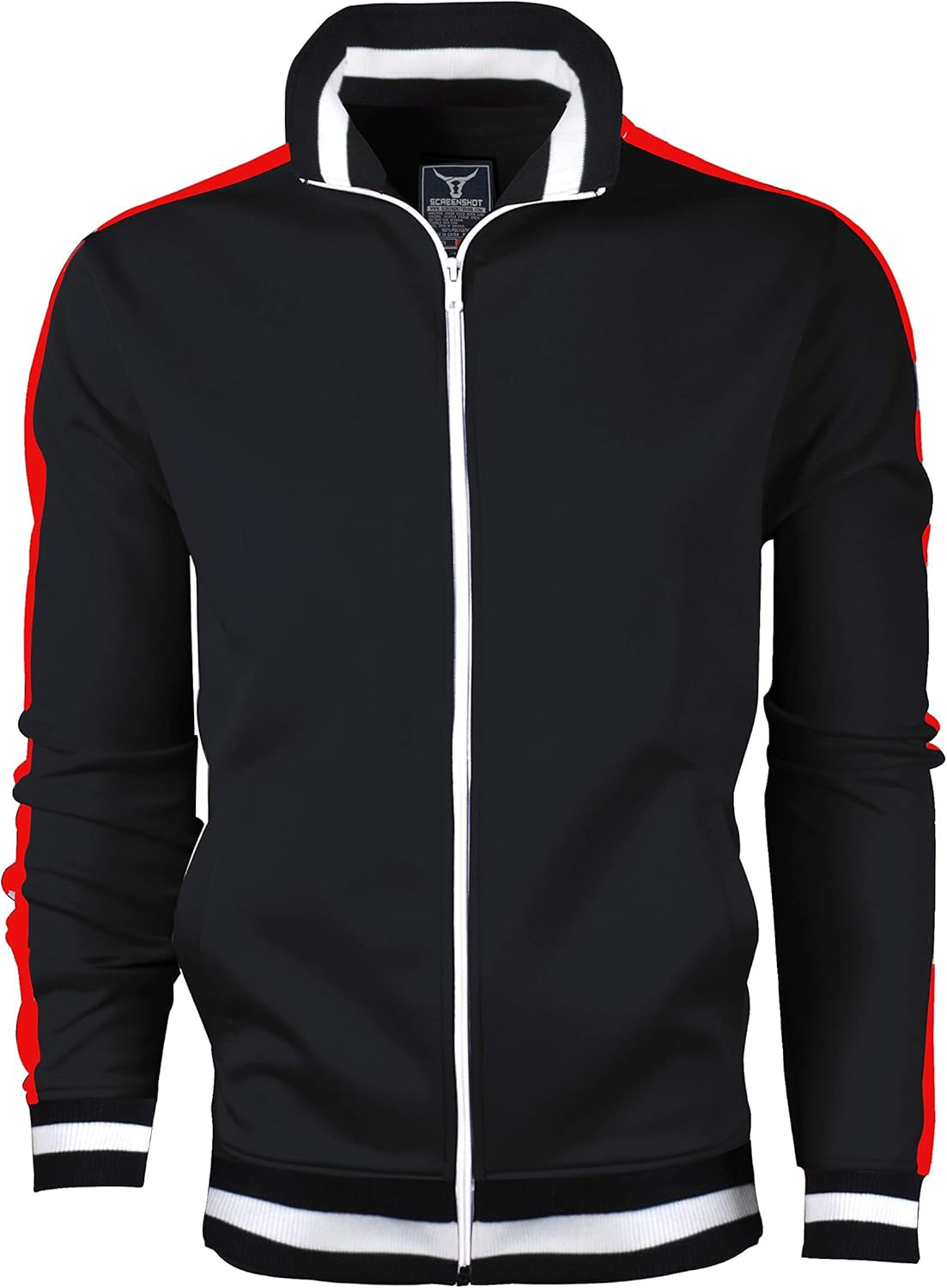Mens Urban Hip Hop Premium Track Jacket - Slim Fit Side Taping Sportswear Urbanwear Streetwear Top