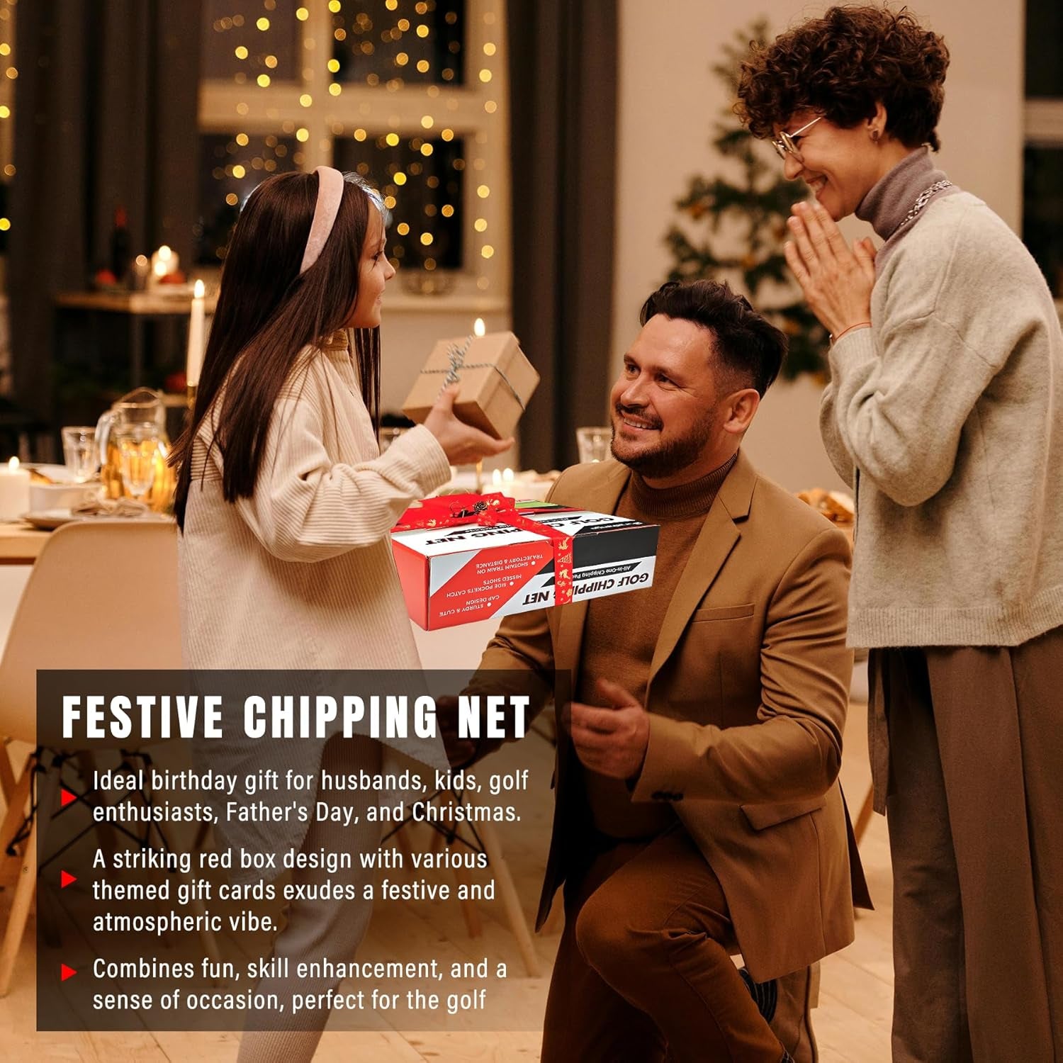 Pop-Up Golf Chipping Net Set - Foldable Training Kit with 2 Hitting Mats, 6 Practice Balls, 6 Foam Balls - Ultimate Golf Gift & Target Chipping Aids