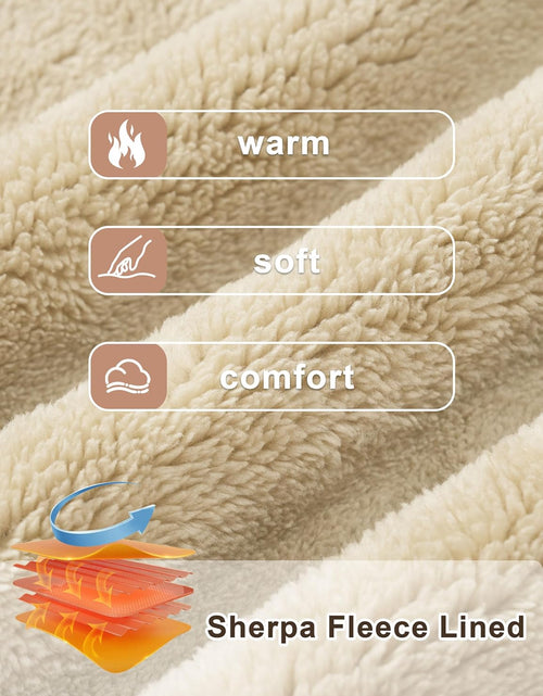 Load image into Gallery viewer, Men&#39;S Fleece Sweatshirts Warm Sherpa Lined Heavy Thicken Underwear Winter Crewneck Pullover Tops Shirts
