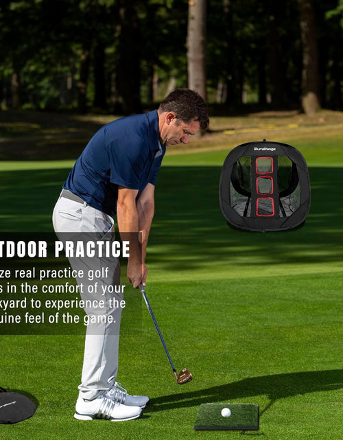 Load image into Gallery viewer, Pop-Up Golf Chipping Net Set - Foldable Training Kit with 2 Hitting Mats, 6 Practice Balls, 6 Foam Balls - Ultimate Golf Gift &amp; Target Chipping Aids
