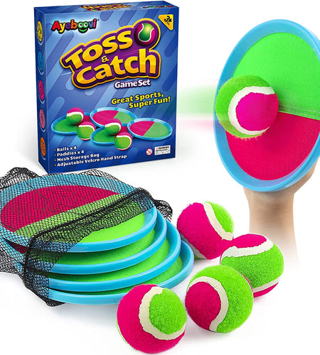 Toss and Catch Ball Game Outdoor Toys for Kids Yard Games Beach Toys outside Games for 3 4 5 6 7 8 9 10 Year Old Boys Girls (Upgraded)