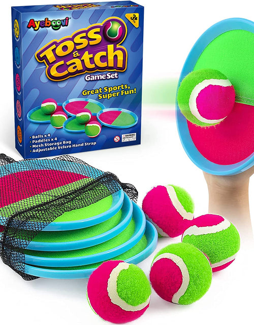 Load image into Gallery viewer, Toss and Catch Ball Game Outdoor Toys for Kids Yard Games Beach Toys outside Games for 3 4 5 6 7 8 9 10 Year Old Boys Girls (Upgraded)
