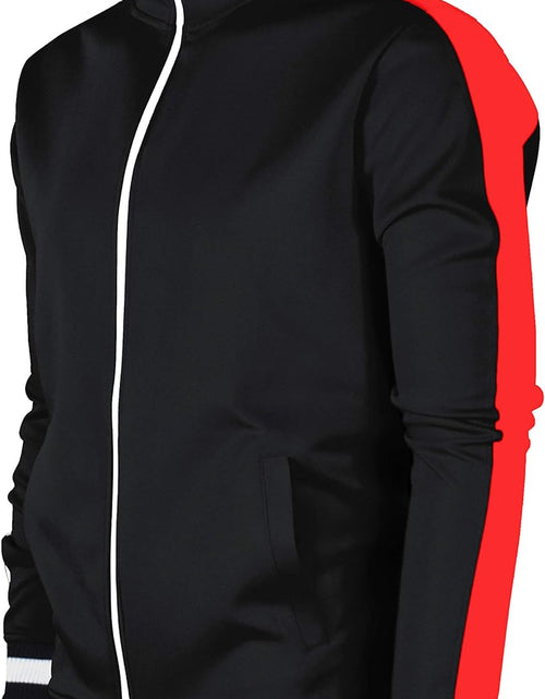Load image into Gallery viewer, Mens Urban Hip Hop Premium Track Jacket - Slim Fit Side Taping Sportswear Urbanwear Streetwear Top
