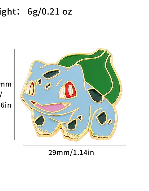 Load image into Gallery viewer, Anime Brooch Pins for Backpack Brooch Pokeball Gengar Meowth Pikachu Squirtle Cute Enamel Pin Kids Gift Accessories
