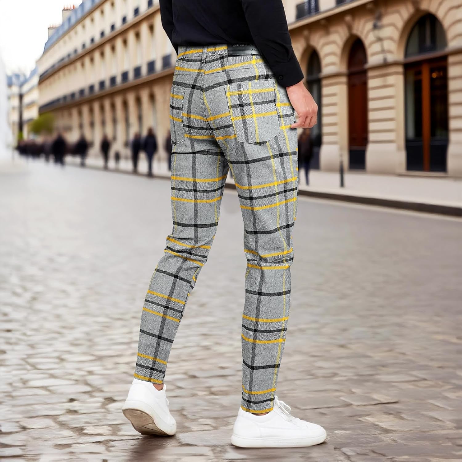 Mens Casual Pants Slim Fit Stretch Pants for Men