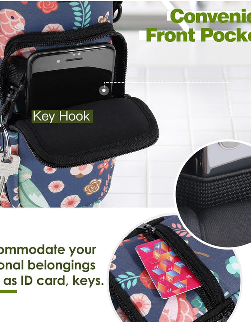 Load image into Gallery viewer, Water Bottle Carrier Bag, Bottle Pouch Holder, Adjustable Shoulder Hand Strap 2 Pocket Sling Neoprene Sleeve Sports Water Bottle Accessories for Men Women Kids Hiking Travelling Camping
