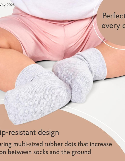 Load image into Gallery viewer, Baby Non Slip Socks Toddler Socks with Grips Ankle for Infants Kids Little Girls Boys
