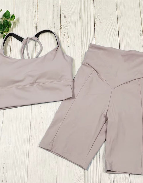 Load image into Gallery viewer, Yoga Shorts Set Women Fitness Set Yoga Outfit for Women 2 Piece Gym Suit Sports Bra Sets Workout Clothes Spandex Sports Clothing
