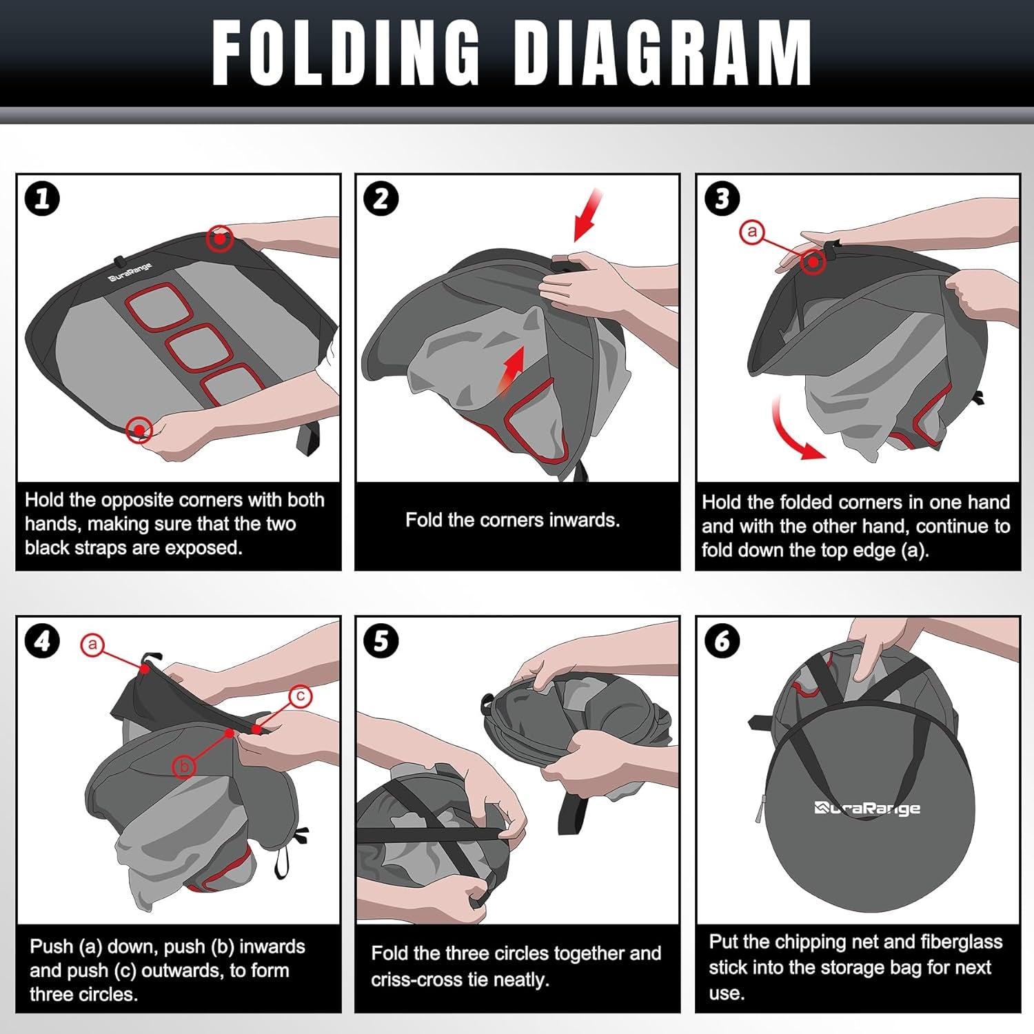 Pop-Up Golf Chipping Net Set - Foldable Training Kit with 2 Hitting Mats, 6 Practice Balls, 6 Foam Balls - Ultimate Golf Gift & Target Chipping Aids