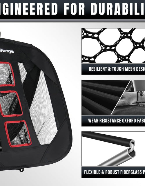 Load image into Gallery viewer, Pop-Up Golf Chipping Net Set - Foldable Training Kit with 2 Hitting Mats, 6 Practice Balls, 6 Foam Balls - Ultimate Golf Gift &amp; Target Chipping Aids
