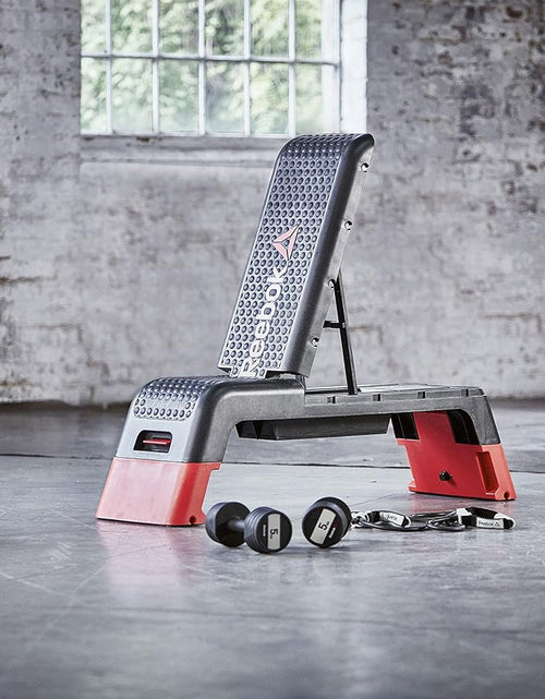 Load image into Gallery viewer, Fitness Multipurpose Adjustable Aerobic and Strength Training Workout Deck with Incline and Decline Bench Configurations
