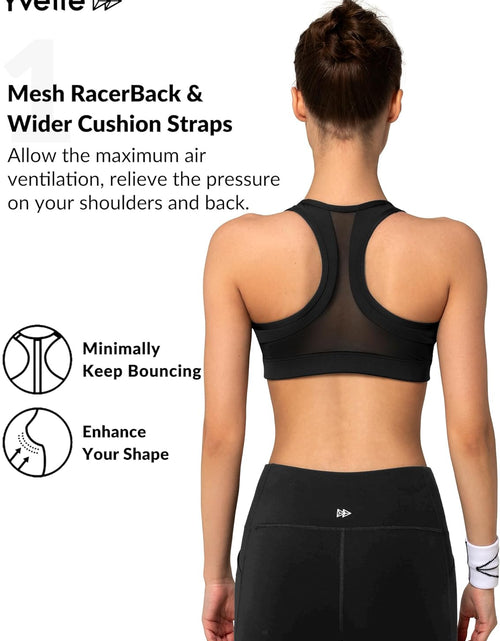 Load image into Gallery viewer, Zip Front Sports Bra - High Impact Sports Bras for Women plus Size Workout Fitness Running
